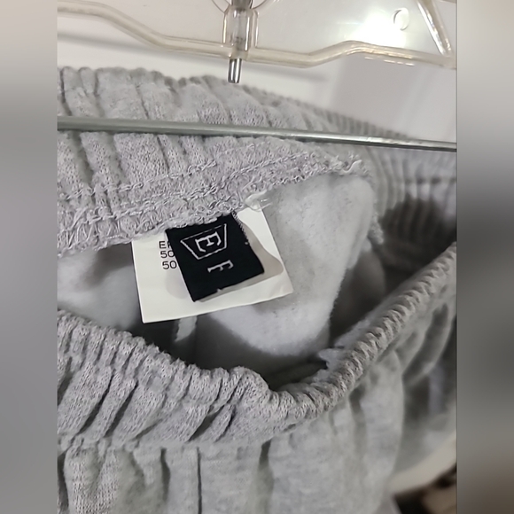 EFan Women's Baggy High-Waisted Sweatpants with Pockets Grey Size Medium - Picture 4 of 5